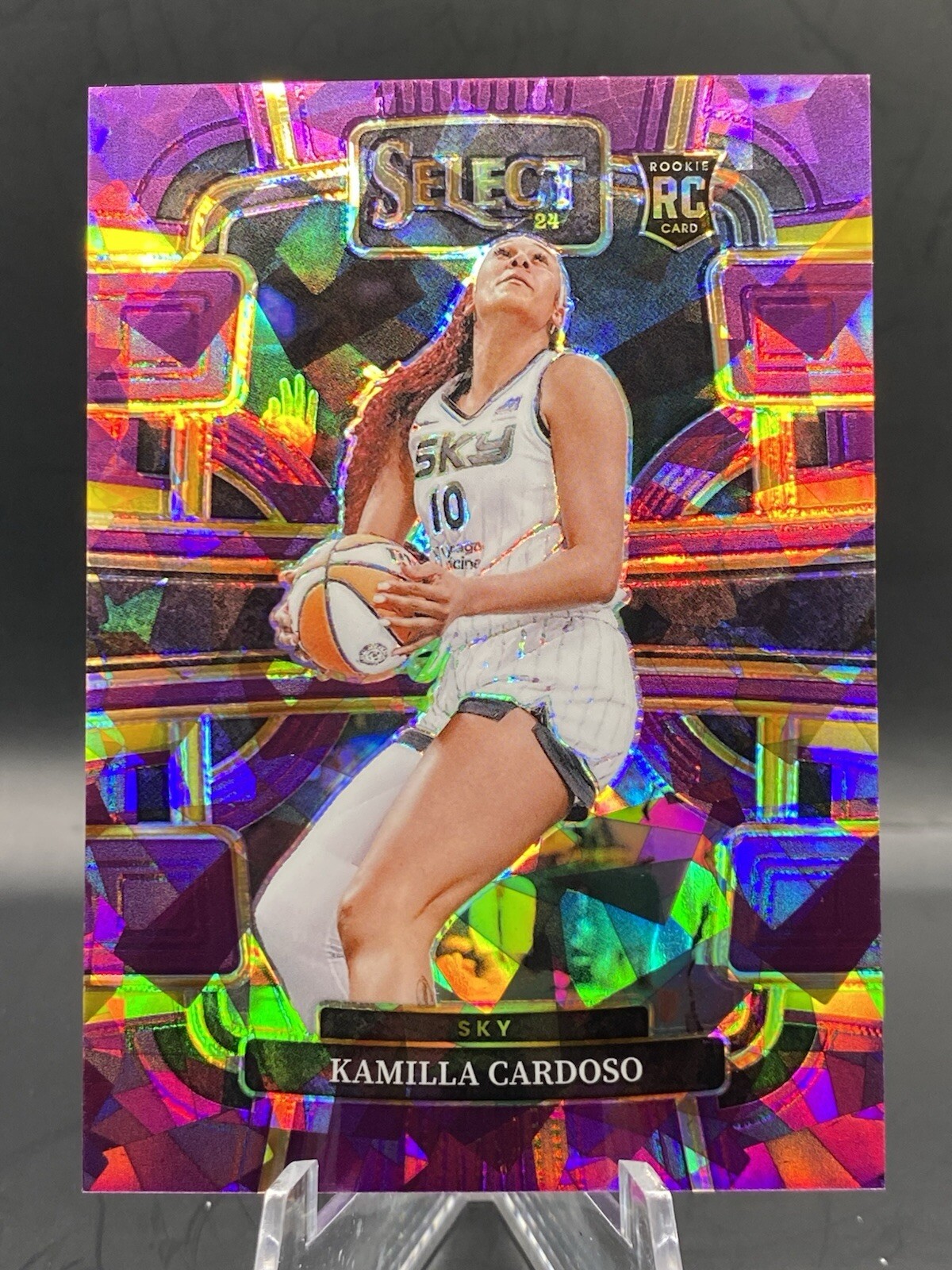 2024 Select WNBA Kamilla Cardoso #33 Concourse Purple Ice Prizm /149 Rookie RC