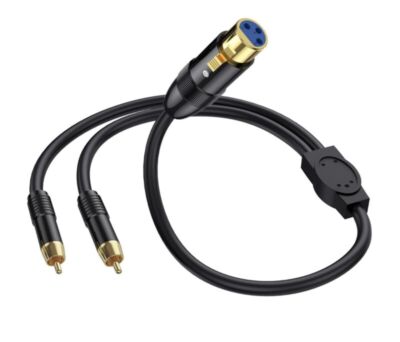 XLR 3-polige Buchse auf Dual RCA Phono Stecker Stereo Audio Verlängerungskabel Y Splitter