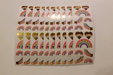 Mrs. Grossman's Stickers Lot of 10 Strips ~Rainbows Hearts Shooting Star~
