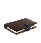 Filofax Personal Size Nappa Organiser Planner Chocolate&Blue Leather  025135