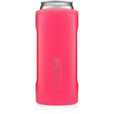 Brumate Hopsulator Slim Can Cooler Tumbler 12 oz Drink Holder Neon Pink