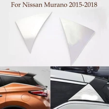 FOR Nissan Murano 2015-23 Chrome Rear Window D-pillar Triangle Plate Cover Trim
