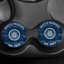 Seattle Mariners Set of 2 Custom Car Coasters