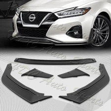 For 2019-2024 Nissan Maxima STP-Style Black Front Bumper Lip Splitter Spoiler