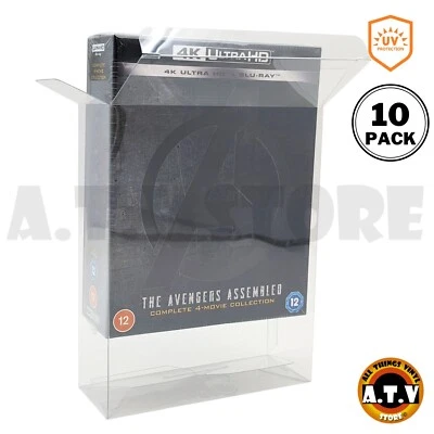 ATV Blu-ray 4k Ultra HD Box set 0.5mm UV Full Coverage Protectors (10 Pack)