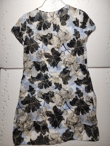 Abito donna INC International Concepts grande bianco nero floreale manica corta - Foto 4 di 11