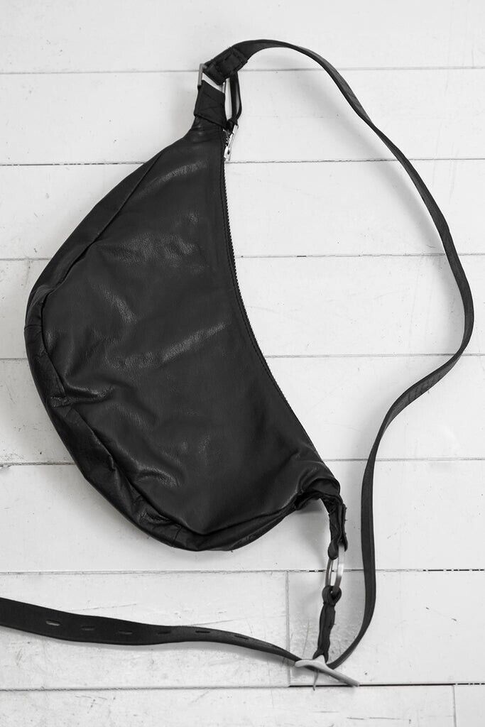 KMRii Double Shoulder Bag Black Goat Skin Cow Leather 1901 KMRii Double Shoulder Bag Black Goat Skin Cow Leather 1901