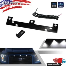 For Ford F150 2009-2014 White LED Grille Lights Kit w/ Mounting Bracket