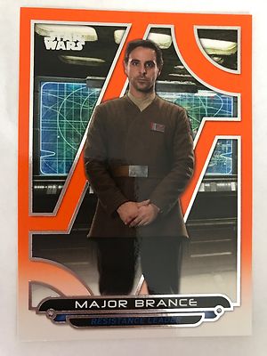 2017 Star Wars Galactic Files Reborn #TFA-23 Major Brance ORANGE NrMint-Mint