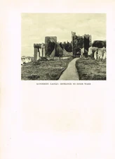 Manorbier Castle Entrance Upton Castle Gate House Vintage Picture 1926