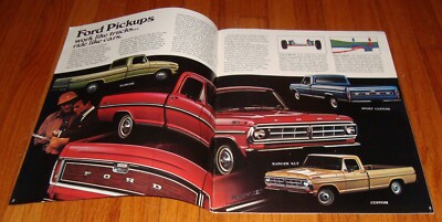 Original 1971 Ford Pickup Sales Brochure Catalog F-100 F-250 F-350