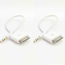 2PACK 20cm Dock Connector To Aux 3.5mm Car Audio Cable for ipod and iphone