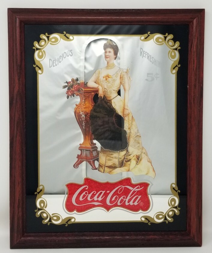 Coca-Cola Centennial Edition パブミラー Vintage Coca Cola Mirror Lillian Nordica Drink Delicious