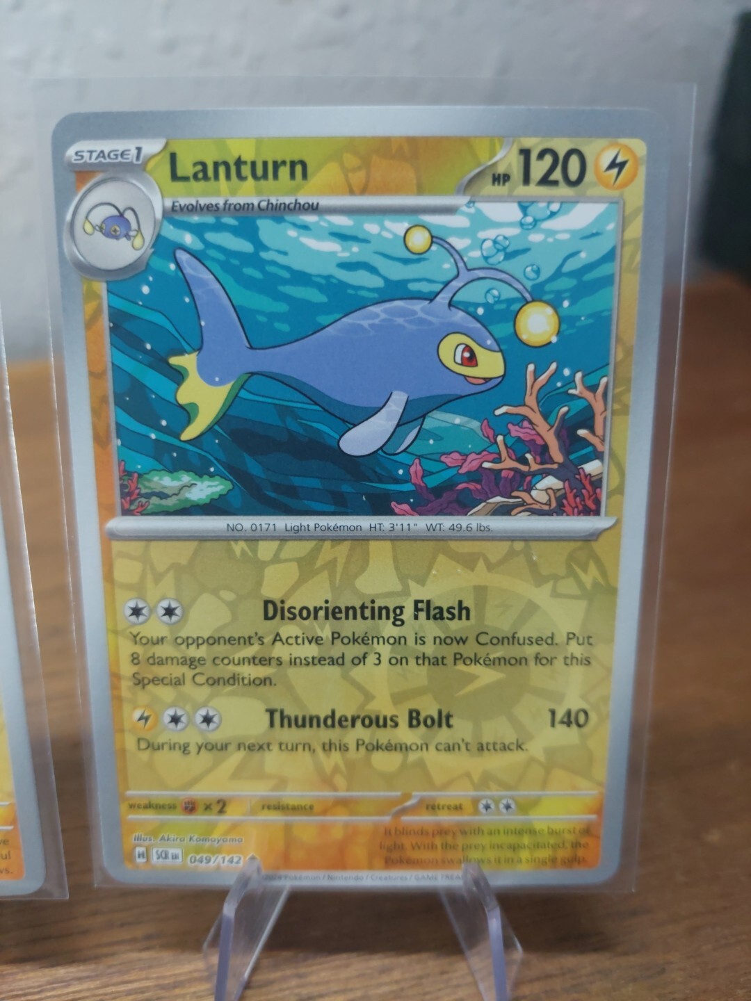 Lanturn - 049/142 - Reverse Holo - SV07: Stellar Crown - Pokemon TCG NM