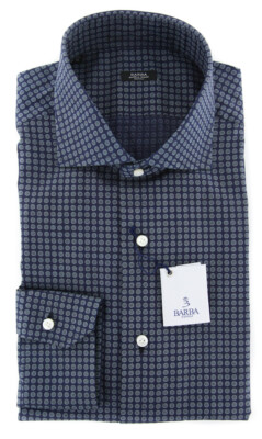 Barba Napoli Navy Blue Shirt - Extra Slim - 15.5/39 - (I1U13T00000P4)