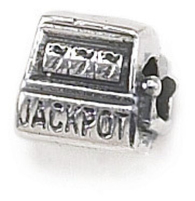 STERLINGSILBER AUTHENTISCH ZABLE JACKPOT SPIELAUTOMAT CHARM NEU IM KARTON #BZ-1414