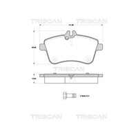 Bremsbelagsatz, Scheibenbremse Triscan 8110 23053 FüR MERCEDES-BENZ, Vorderachse