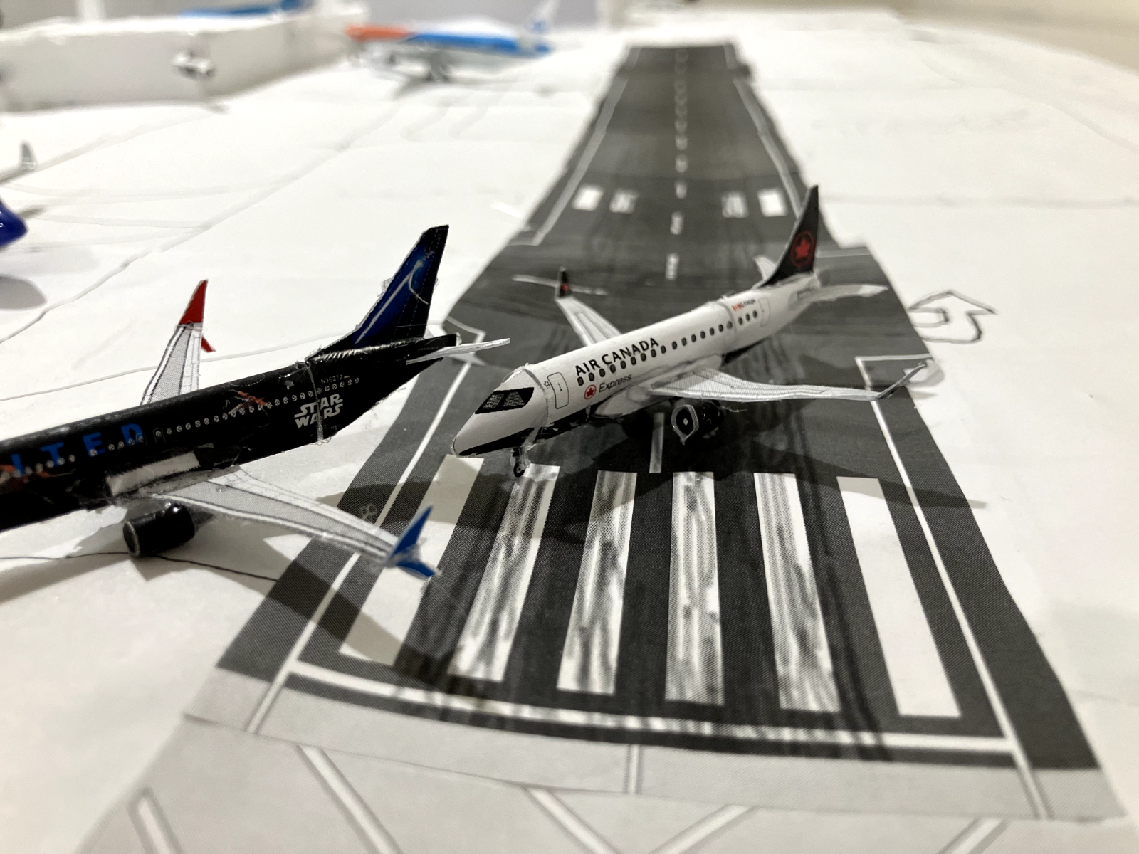 E175 Paper Model airplane model paper Air Canada Embraer E175 Enhanced winglets 1:350 | eBay