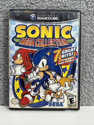 Sonic Mega Collection 7 Great Hits (Nintendo GameCube, 2002) Complete w/Manual