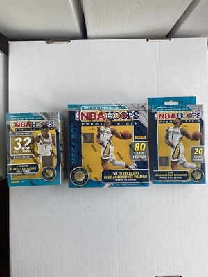 2019-20 NBA Hoops Premium Stock Basketball Mega Box, Blaster, and Hanger -LOT(3)