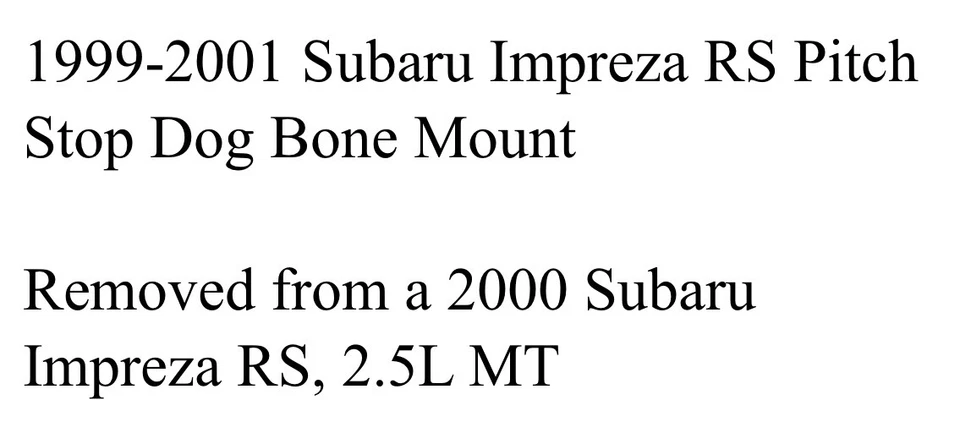 Subaru Impreza RS 1999-2001 parada de paso montaje de hueso de perro OEM 99-01 Foto 2 de 4
