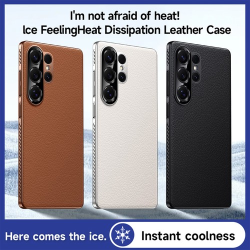 Custodia dissipazione calore pelle PU sicura per Samsung Galaxy S25 Ultra/S24 Ultra Mag - Foto 10 di 17
