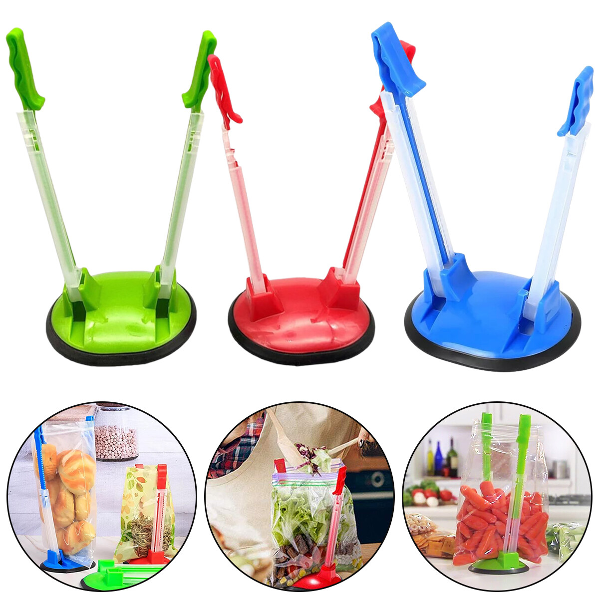 TAO Cicada Baggy Rack – 2 Pack Hands-Free Bag Holder For Freezer & Storage Bags - View #7