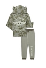 STAR WARS BABY YODA BOYS HOODIE SHIRT  JOGGERS PANTS 2 PIECE OUTFIT SIZE 6 NEW