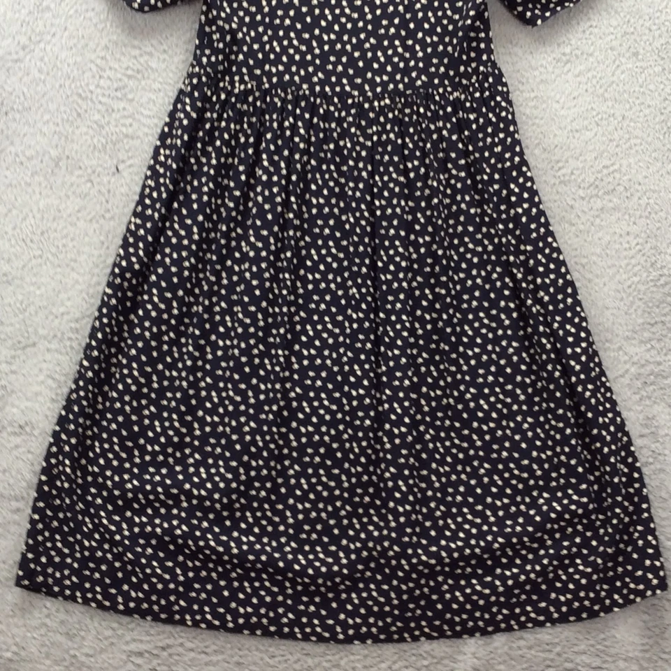 Jones Studio Dress Women's Small Blue Button Front Short Sleeve Made in USA - Image 3 of 4