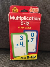 Multiplication 0-12 Flash Cards School Zone Publishing , Ages 8-Up