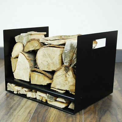 Scheitholzhalter Lager Brennholz traditionell Kamin Brenner Ständer Regal Korb Metall