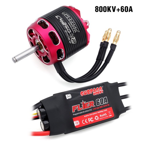 SURPASS HOBBY C42 V2 850KV 800KV 710KV Brushless Motor ESC for RC Fixed Wing - Picture 21 of 25