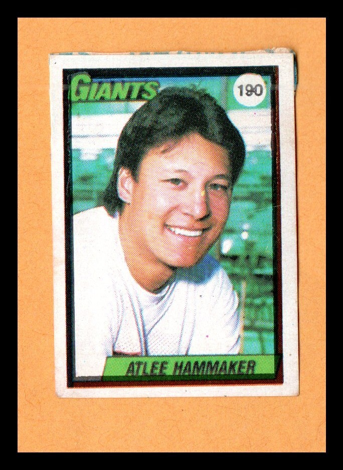 Atlee Hammaker #190 Venezuela Sticker 1990 San Francisco Giants VERY RARE