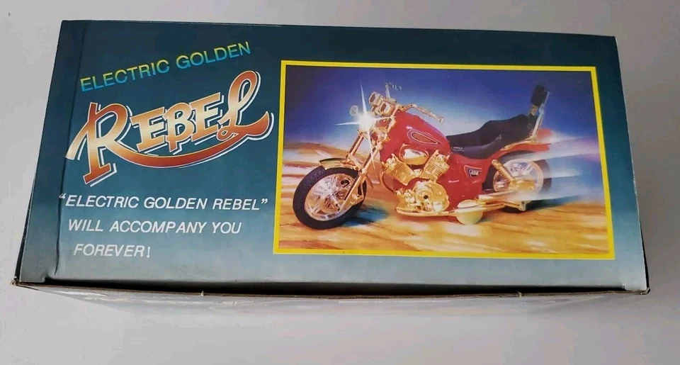 VINTAGE HONDA REBEL ACTION TOY MOTORCYCLE ELECTRIC GOLDEN REBEL CMX - Image 4 of 4