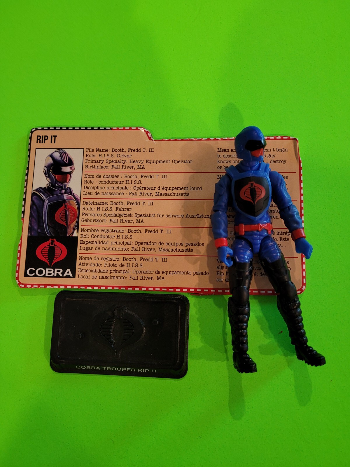 G.I. Joe Cobra 25th Anniversary Rip It Driver Retro Collection Loose Complete Figure Z7