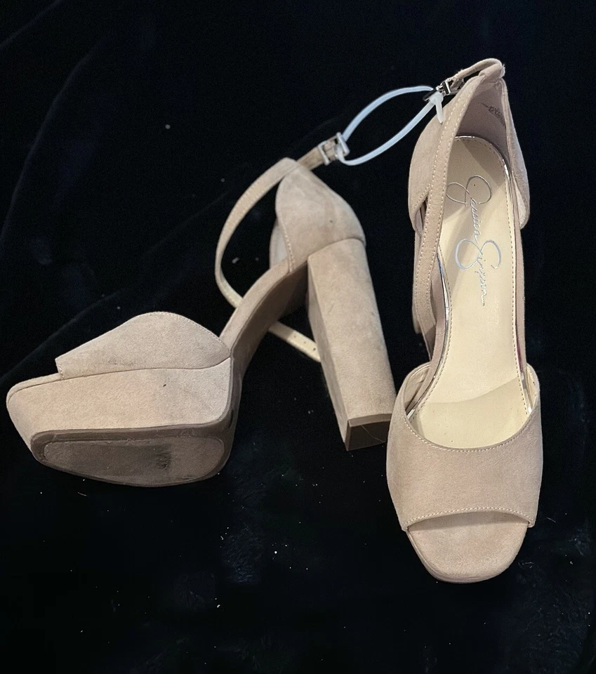 Jessica Simpson gamuza bloque tacones Foto 2 de 4