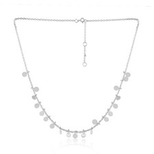 Sterling Silver Festival Hippy Necklace Bohemian Multi Coin Choker Necklace