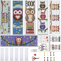 6 Set Lesezeichen Kreuzstich Kits Kreuzstich Set Stickbilder Kreuzstich Eulenmus