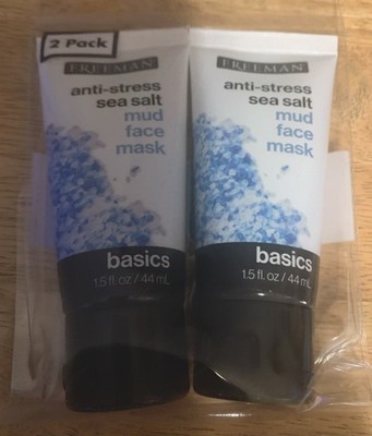 Freeman Anti-Stress Sea Salt Mud Face Mask 1.5 fl oz Pack of 2