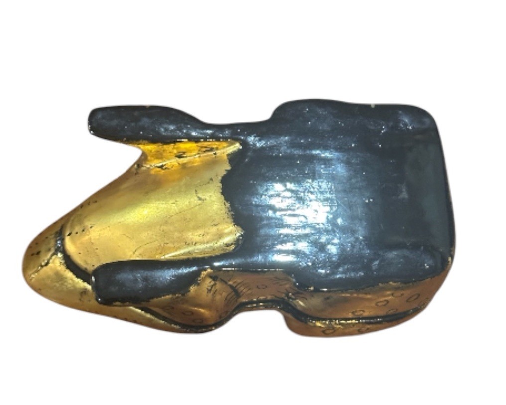 Rare Unique Hand Painted Burmese Lacquer Frog Small Trinket Box