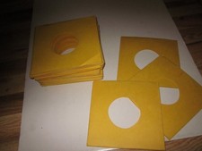 VINTAGE ORIGINAL THICK STOCK 45 VINYL SLEEVES LOT OF 50 COLOR YELLOW