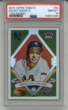 2010 TOPPS TRIBUTE T205 DESIGN #406 MICKEY MANTLE CARD YANKEES PSA 10 LOW POP