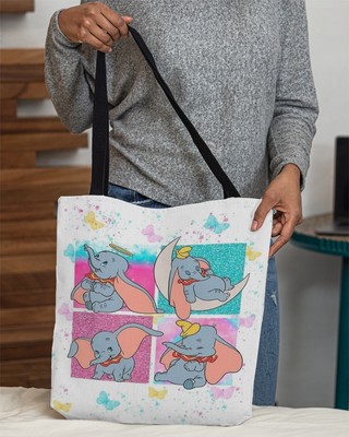 Personalized Disney Dumbo Tote Bag, Dumbo Flying Elephant Handbag Lovers Gift