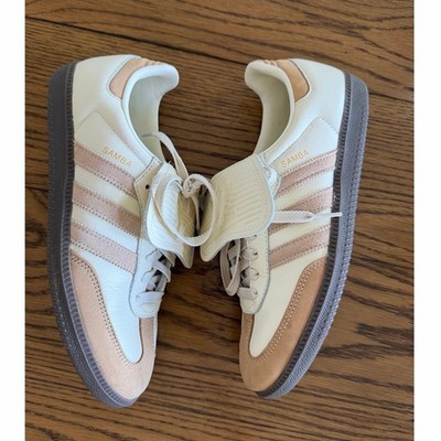 Adidas Samba LT Sneakers Shoes Cream White Warm Sandstone Women s Sz 9.5