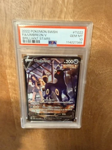 2022 Pokemon SWSH Brilliant Stars #TG22 FA Umbreon V PSA 10 GEM MINT
