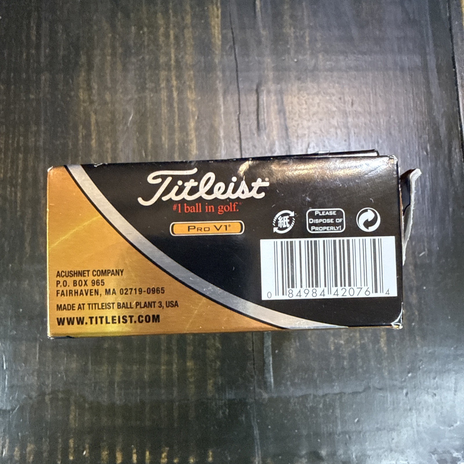 New Titleist Pro V1 Golf Balls White - Qty.(Two Packs of  3)  Opened Box