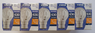 STATUS KLARE RUNDE GLÜHBIRNEN - 10ER PACK - 42W = 60W 630 LUMEN - B22 BAJONETTVERSCHLUSS