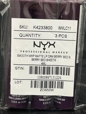 NYX Smooth Whip Matte Lip Cream Berry Bed Sheets 4ml – 3 Pack Matte Lipstick