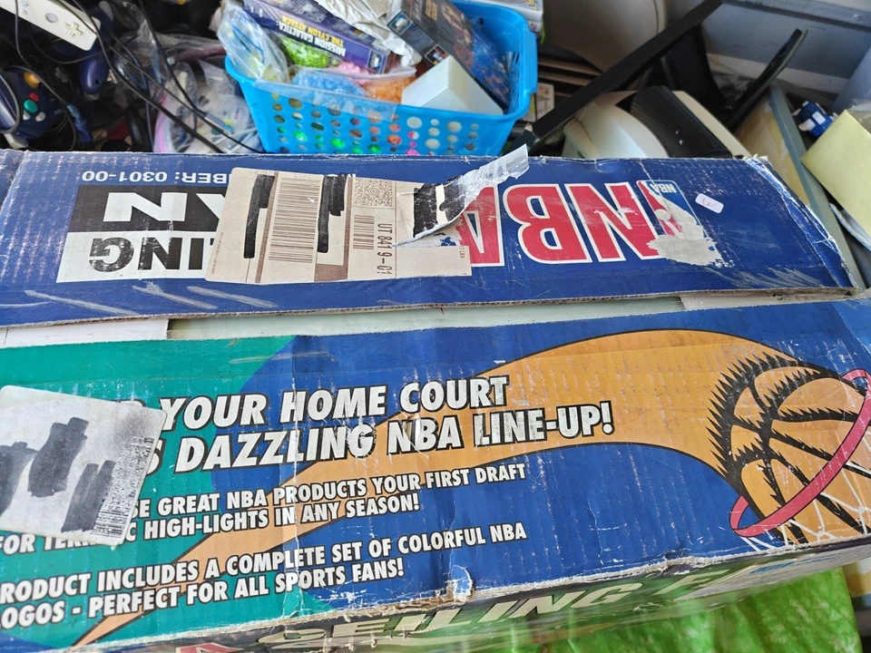 NBA Basketball Ceiling Fan 52" Blades Net Hoop Light Fixture w/ Team Logos - Image 2 of 3