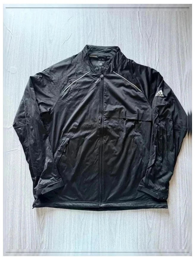 Veste noire Adidas Golf coupe-vent, Climaproof imperméable, taille L #CV1 - Photo 1/4